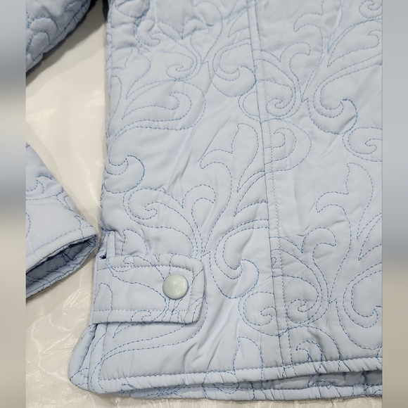 High fever light blue quilted jacket with pockets women's size Large - Picture 6 of 8